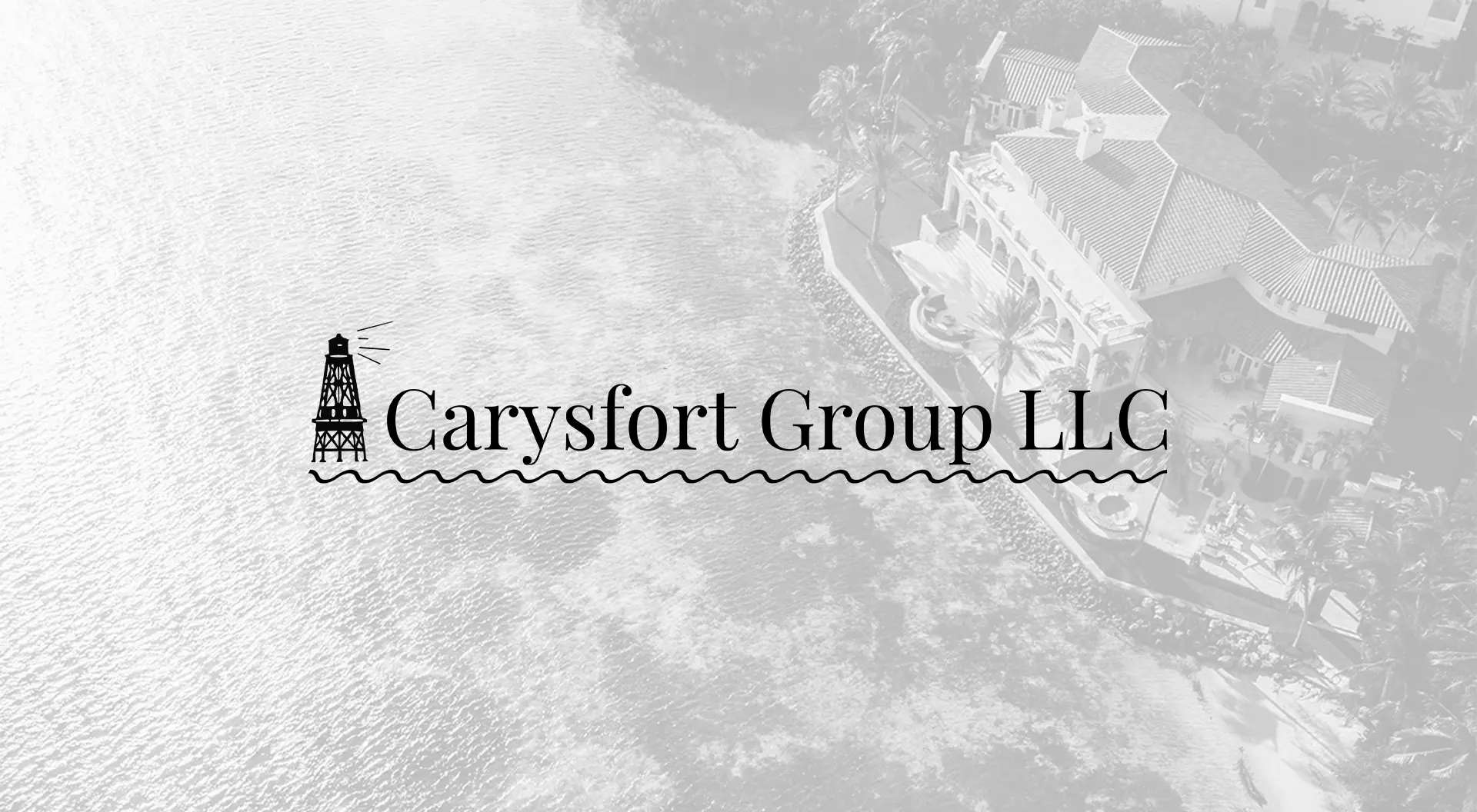 cover image, showcasing a sea view with the carysfort logo